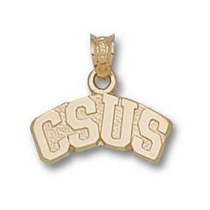   State Hornets 10K Gold Arched CSUS Pendant