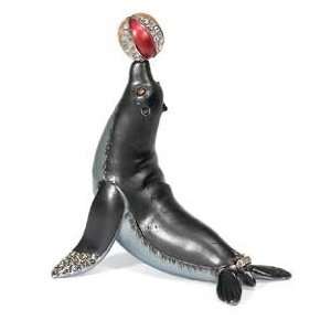  Seal with Beach Ball Jeweled Trinket Box