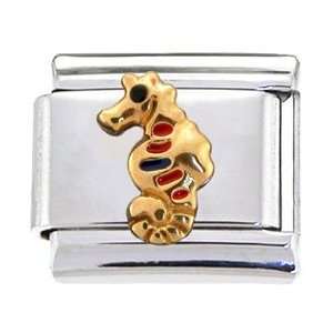  Gold Seahorse Italian Charm Jewelry