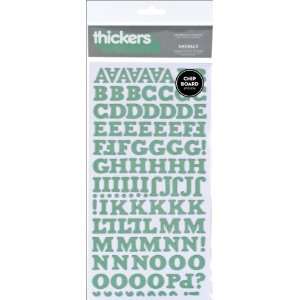  American Crafts Thickers Flocked Chipboard Letter Stickers 