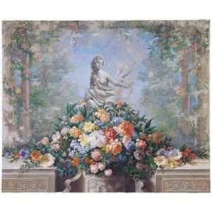  Sculpture With Flowers Poster Print