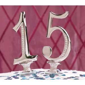  Crystal Individual Number   Cake Topper   3 Inch