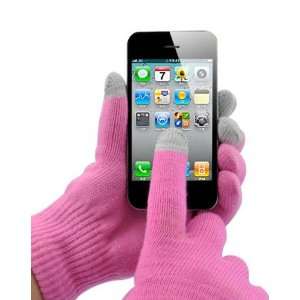 Touch Screen Texting Pink Gloves For Women (1 Size fits All)   Works 