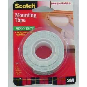  Scotch 3M Mounting Double Stick Tape #114 1x50 1 Pack 