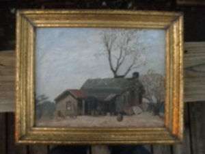  PEABODY,LISTED CHICAGO,NORTH CAROLINA CABIN,OIL, SIGNED  