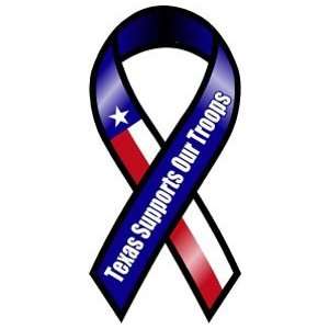  Texas Supports Our Troops Ribbon Magnets Automotive