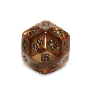  Koplow Olympic Pearl d30 Dice, Bronze with Black Toys 