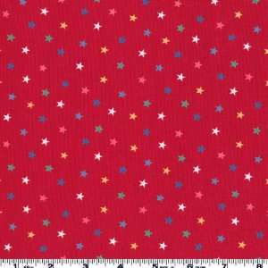   All Stars Red Fabric By The Yard eleanor_burns Arts, Crafts & Sewing