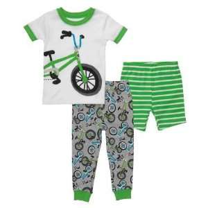  Carters 3 Piece Bicycle Pajama Set 12 Months Baby