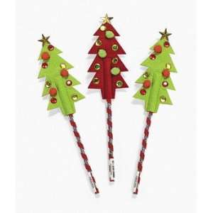  Holiday Tree Pencil Toppers   Basic School Supplies 