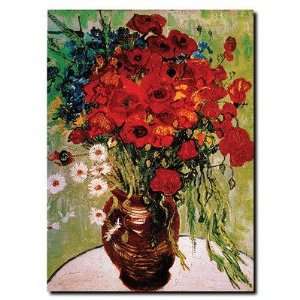  Daisie and Poppies by Vincent Van Gogh Canvas Art Size 35 