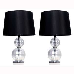  Glass Table Lamp 13x21 Set Of 2