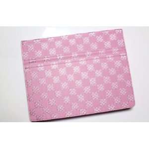  Pink Textured Canvas Damier iPad 2 Protective Case Cover 