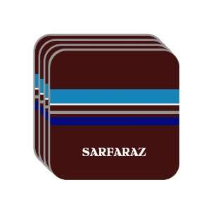 Personal Name Gift   SARFARAZ Set of 4 Mini Mousepad Coasters (blue 