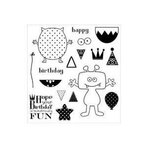 Stampers Anonymous Darcies Cling Rubber Stamps monsterously Fun 2Pk