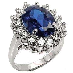 151 Lady Diana Kate Middleton Wedding Ladies Ring Simulated Sapphire 