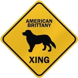   ONLY  AMERICAN BRITTANY XING  CROSSING SIGN DOG