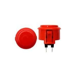 Sanwa 1 pc OBSF 30 Vermillion (Light Red) OEM Arcade Push Button (Mad 