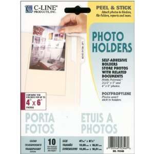  Peel & Stick Photo Holders 10/Pkg Clear 4X6   629576 