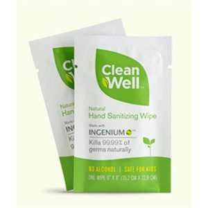  Hand Sanitizing Individual Wipes (5X7) 20 Wipes Health 