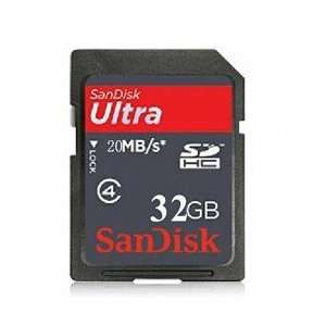 SanDisk High performance 32GB Ultra SD Card Class 4 20MB/s SDHC Memory 