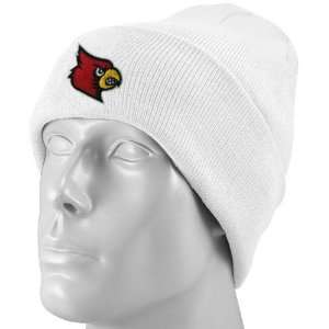   Louisville Cardinals White Cuffed Knit Beanie