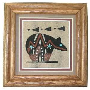  Bear ~ Wall Sand Painting 5 1/8 Inch