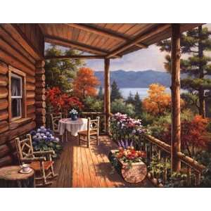  Log Cabin Covered Porch by Sung Kim 20x16 Kitchen 