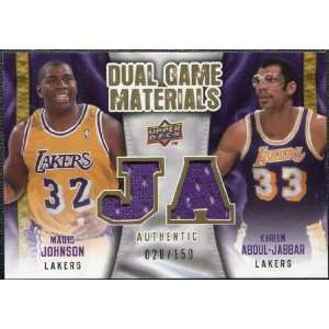   Gold #DGMK Kareem Abdul Jabbar Magic Johnson /150 Sports Collectibles