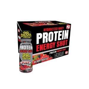  Protein To Go Plus Energy Shot, Berry Boost, 2.5 Ounce, 24 