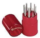 Starrett S565WB 8 Piece Hardened Tempered Drive Pin Punch Set w/ Case 