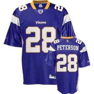  Mens Minnesota Vikings #28 Adrian Peterson Team Replica 