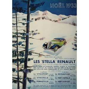   Renault Automobile Car Winter   Original Print Ad  Home