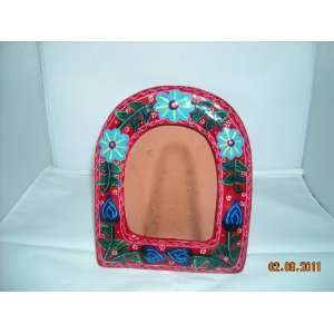  Mexican Flowered Pottery Picture Frame New Everything 
