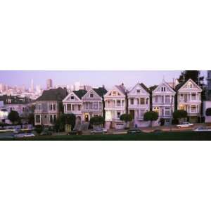 Postcard Row Houses in City, Seven Sisters, Painted Ladies, Alamo 