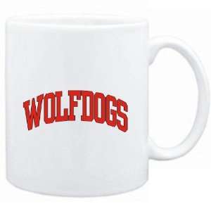 Mug White  Wolfdogs ATHLETIC APPLIQUE / EMBROIDERY  Dogs 