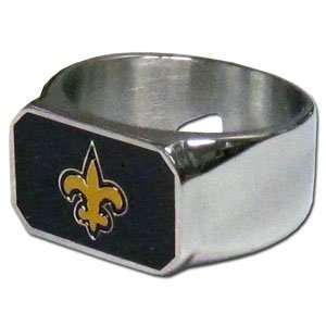  Saints Steel Ring Size 9 316L Stainless Steel Sports 