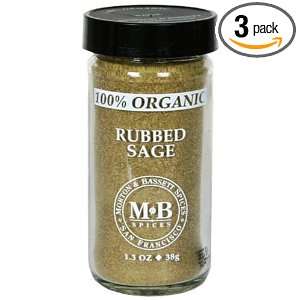 Morton & Basset Sage, Rubbed, 1.3 Ounce (Pack of 3)  