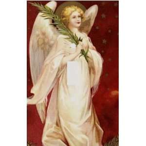  Angel with Holly Branch Decorative Switchplate Cover
