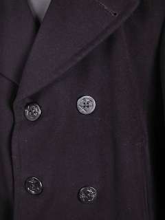 Mens Vintage Authentic WW 2 Black Navy Pea Coat Size 40R  