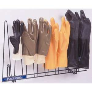 Glove Rack, Dark Green PVC Coated for high moisture & chemicals, Holds 