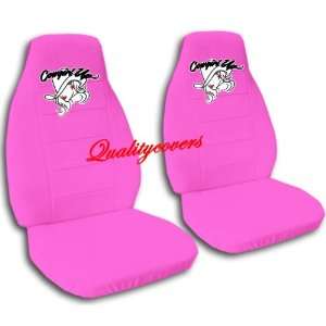  2 hot pink cowgirl car seat covers for a 2003 Mini Cooper 