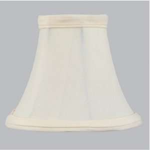  Livex S102 Chandelier Shade Of White Silk Bell Clip Shade 
