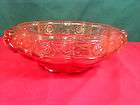 SHIPS FREE IN USA Beautiful Candy Dish Red & Amber Glass w/Roses