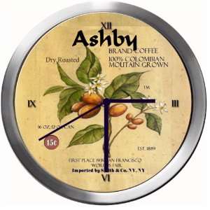  ASHBY 14 Inch Coffee Metal Clock Quartz Movement Kitchen 