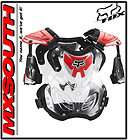 fox racing r3 chest protector roost deflector red motocross atv