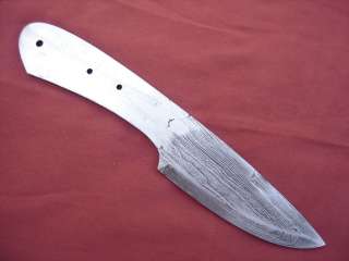 Custom Handmade Damascus Fixed Blade Hunting Knife, blank blade  