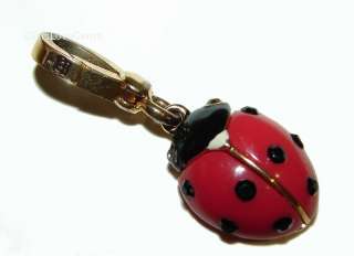JUICY COUTURE Red & Gold LADYBUG Charm for Bracelet Necklace or Purse 