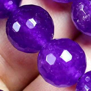 10mm Russican Amethyst Faceted Round Loose Beads 15.5 long AAA 