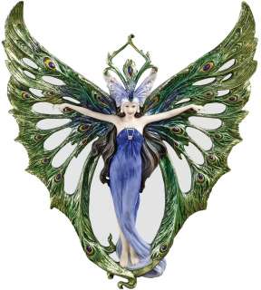 14.5 Art Nouveau Exotic Winged Peacock butterfly Princess Wall Decor 